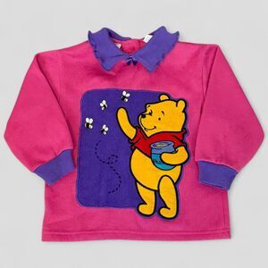 Vintage Y2K Winnie The Pooh Pink Long Sleeve Sweatshirt Disney Size 2T read desc